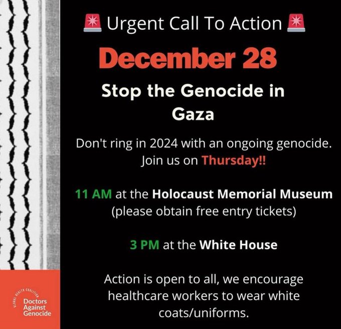 Doctors Against Genocide flyer