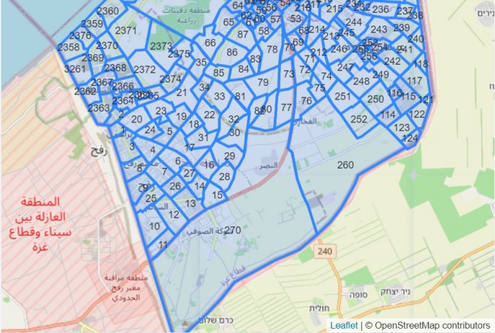 Gaza Safety Map IDF