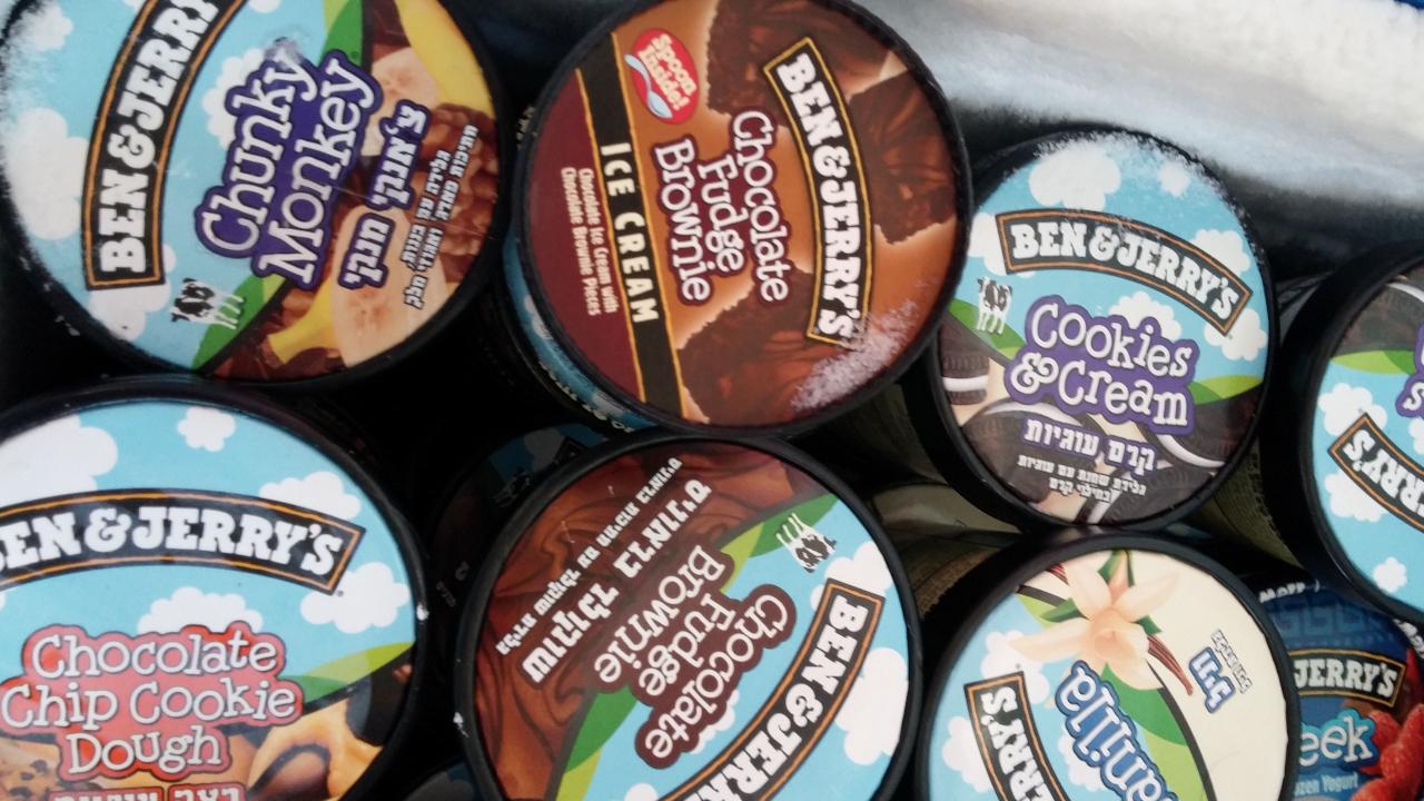 Ben & Jerry's in an Israeli ice cream shop