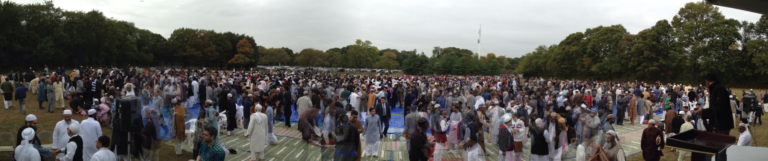 Muslim prayer at Valley Stream Park, Long Island NY